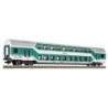 Model wagonu osobowego PKP 5105 Ahxz, skala 1:87, zielono-biały.