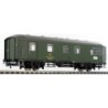 Model redukcyjny wagonu osobowego HL6011, skala 1:87, zielony z czarnym dachem, logo Deutsche Bundespost.