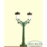 Lampa 2-ramienna, skala 1:87, BRAWA. Zielona, z detalami.