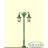 Lampa parkowa 2-ramienna, skala 1/87 H0, Ro-Bud, zielona, z detalami.