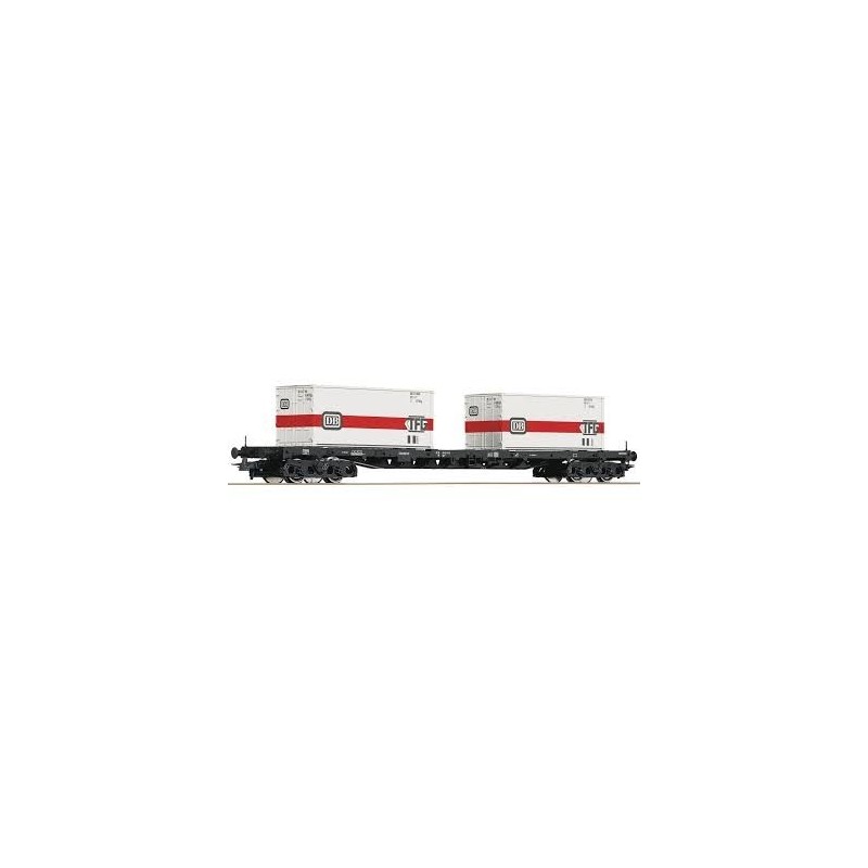 Model wagonu towarowego ROCO 47689, skala 1:87, z kontenerami DB.