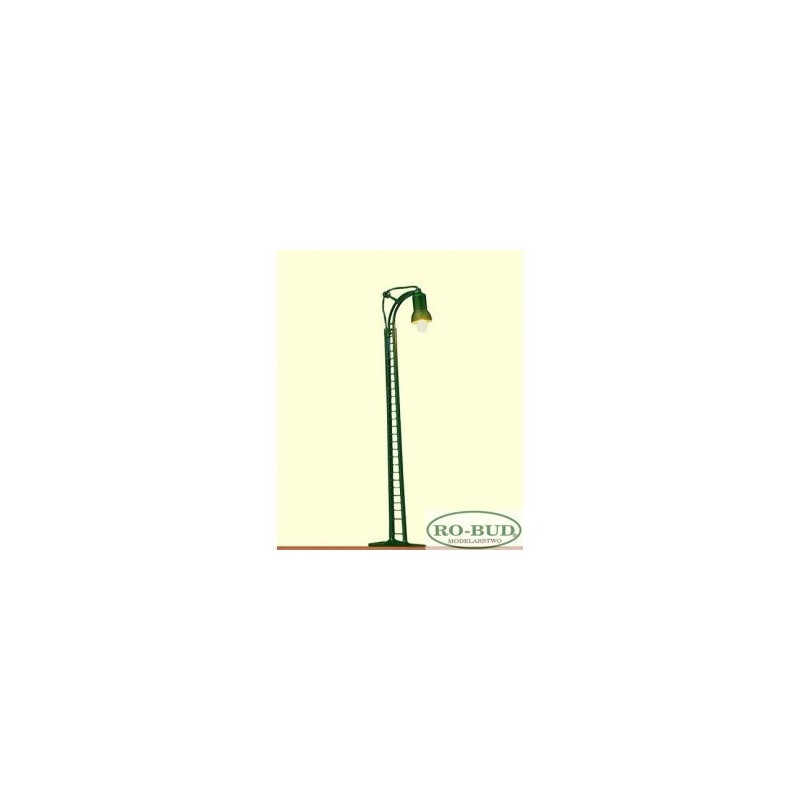 Lampa na maszcie, skala 1/160N, zielona, z żarówką.