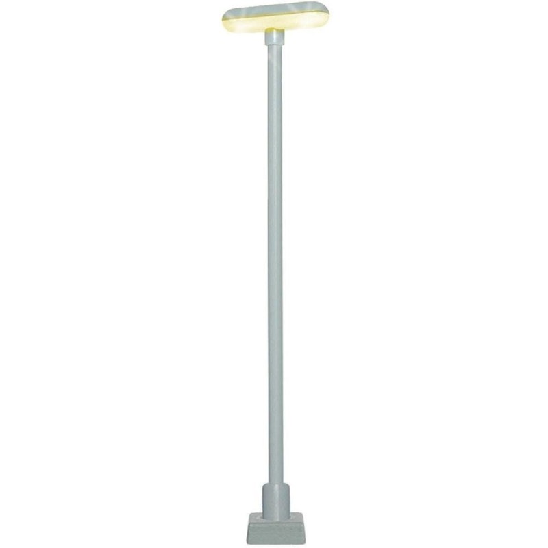 Lampa peronowa LED, skala H0, Viessmann, metaliczny szary kolor.