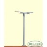 Lampa podwójna peronowa, skala 1/160N, RO-BUD, szara, z detalami.