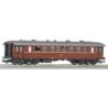 Wagon osobowy ROCO 45844, skala 1:87, czerwono-szary w paski.