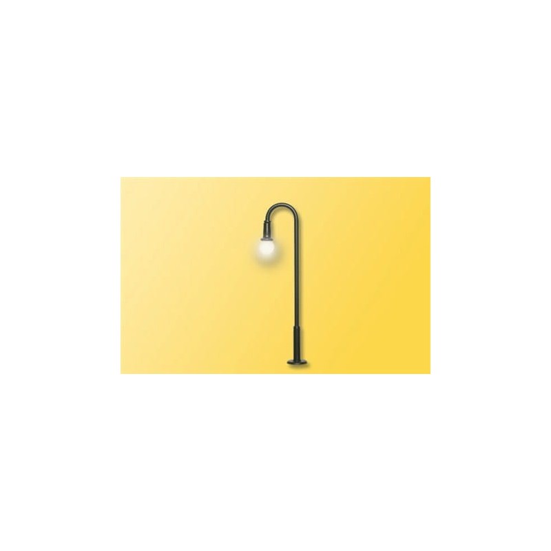 Lampa uliczna czarna, skala 1:87 lub 1:72, detaliczna, z plastikową żarówką.