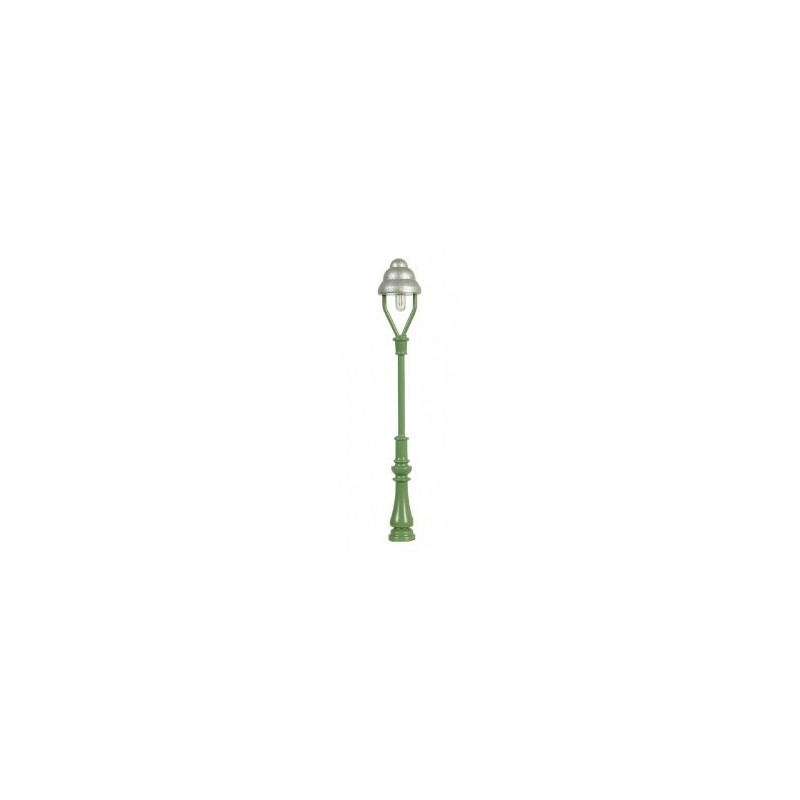 Lampa uliczna gazowa, skala 1:87, VI6014, zielona, z detalami.