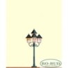 Lampa uliczna 4-ramienna, skala 1:87, Ro-Bud. Zielony słup, 4 lampy z czerwonymi kloszami.
