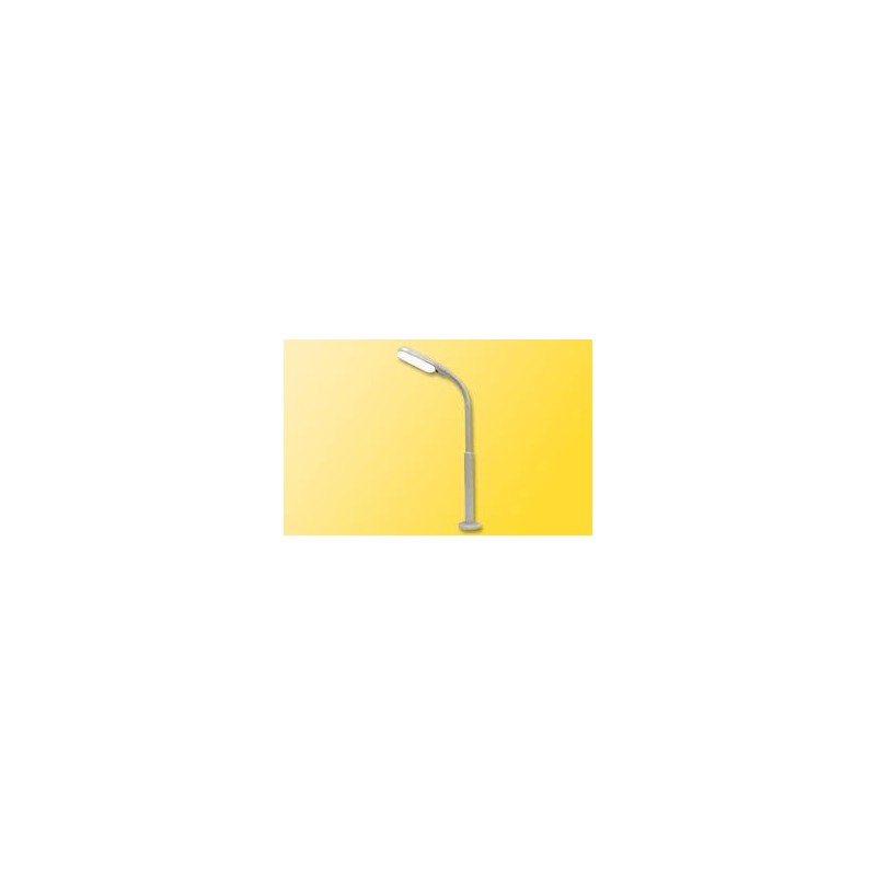 Lampa z wygiętym masztem, 1/220Z, srebrna, detale.