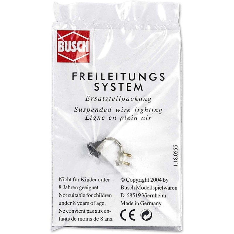 Lampa naścienna, Busch, skala nieokreślona, srebrna.