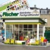 Model sklepu z napojami 1:87, Fischer. Zielono-żółta elewacja, detale wnętrza.