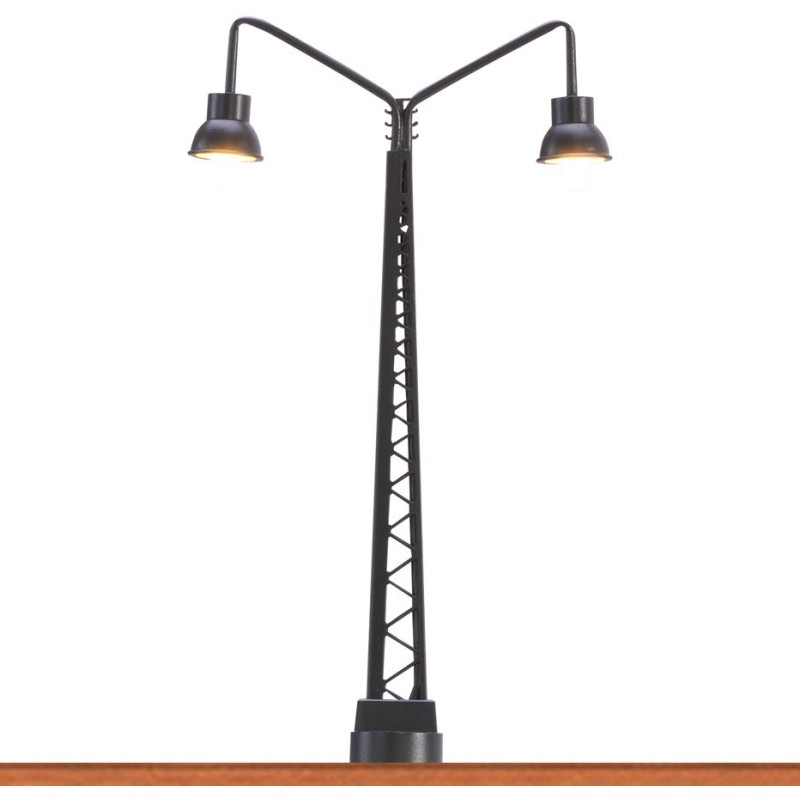 Podwójna lampa czołowa LED, 70mm, modelarska, czarna.