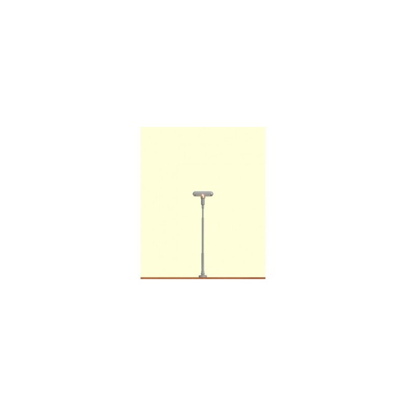Zestaw lamp z gniazdkiem, skala 1:87, 3 lampy i gniazdko, metalowe wykończenie.