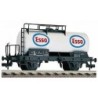 Wagon towarowy Esso, skala HO, Fleischmann 5032, biały zbiornik z logo Esso.
