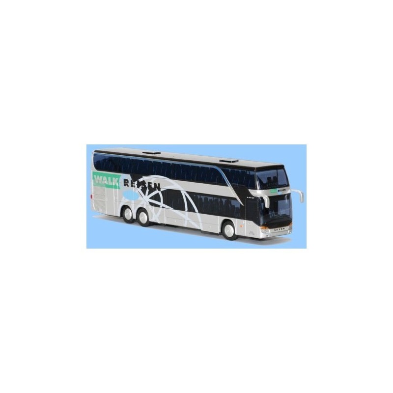 Model redukcyjny autobusu Setra S 431 DT, skala H0, AWM, malowanie Walk Reisen.