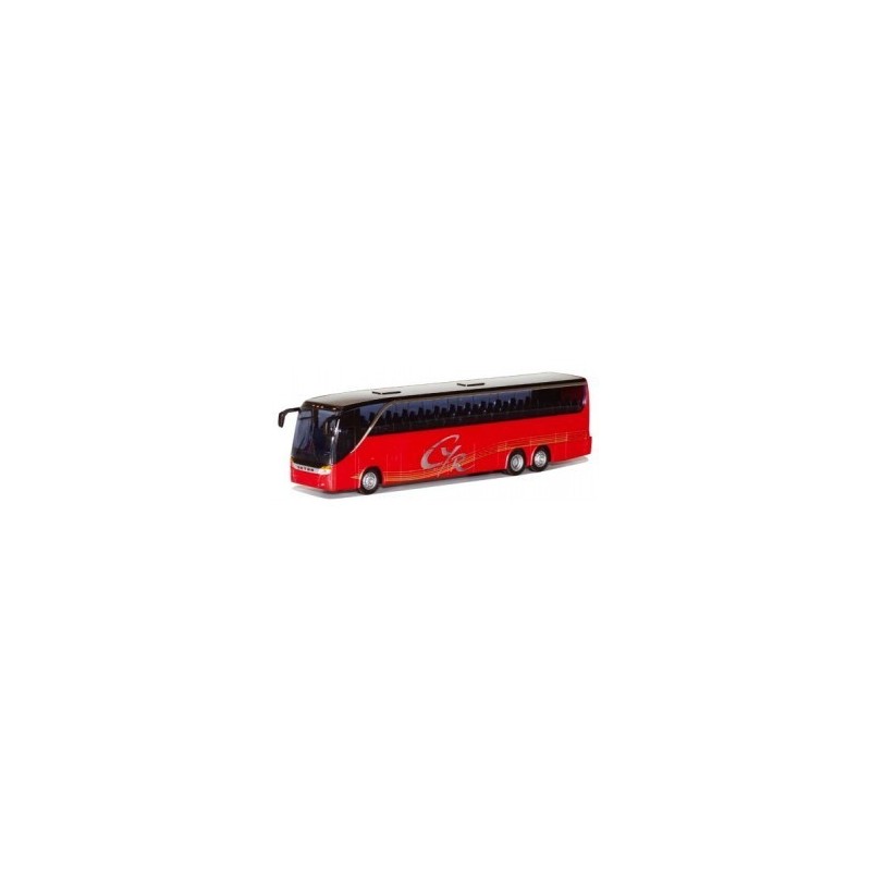 Model redukcyjny autobusu Setra S 417 USA, skala 1:87, AWM. Czerwony, z logo.