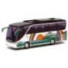 Model redukcyjny autobusu SETRA S 411 HD, skala 1:87, AWM. Zielono-biały, z logo "team tour".