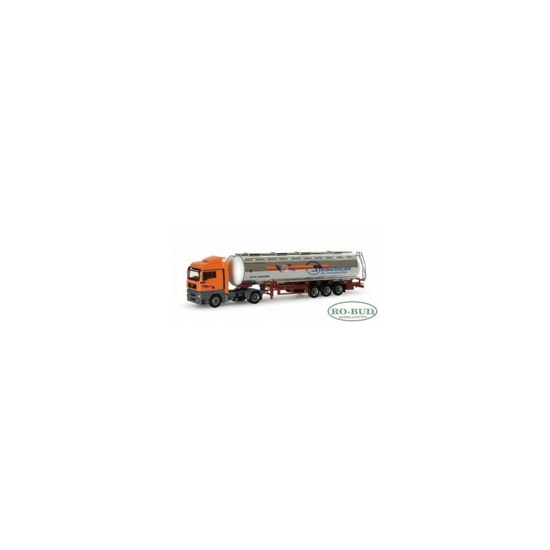 Model redukcyjny MAN TGA XLX "Steinkühler", skala 1:87, Herpa. Ciężarówka z cysterną.
