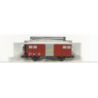 Wagon towarowy ROCO 66207, skala H0, czerwony z napisami żółtymi.
