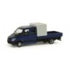 Mercedes-Benz Sprinter pick-up, skala 1:87, HERPA, niebieski z białym kontenerem.