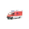 Mercedes-Benz Sprinter, skala 1:87, Herpa. Czerwono-biały samochód ratunkowy z Lübeck.