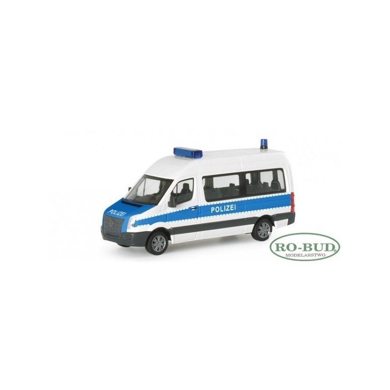 Model redukcyjny VW Crafter policyjny, skala 1:87, Herpa.