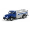 Krupp Titan bulk truck "BV Aral", skala 1:87, Herpa. Niebieski kabiną, srebrna cysterna.