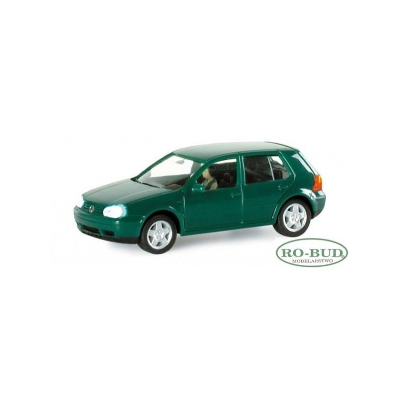 VW Golf IV, zielony, skala 1:87, HERPA, z oświetleniem.