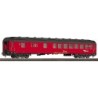 Wagon osobowy ROCO 44938, skala H0, czerwony z czarnym dachem, szczegółowy model.