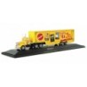 Model redukcyjny Kenworth "100 Jahre Sinalco", skala 1:87, Herpa. Żółty ciągnik siodłowy z naczepą, logo Sinalco.