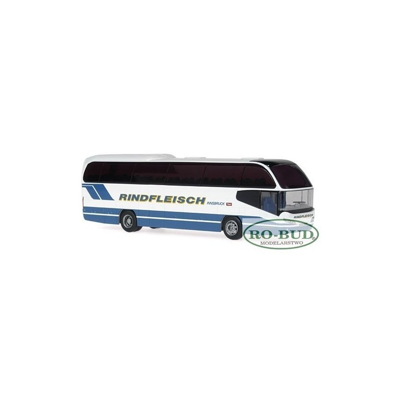 Model NEOPLAN Cityliner, skala 1:87, RIETZE. Malowanie Rindfleisch Reisen, Innsbruck.