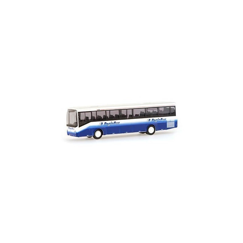 Model redukcyjny autobusu Regiobus, skala 1:87, biało-niebieski.