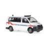 Model redukcyjny Volkswagen T5 Transporter Bus "Croix-Rouge Luxembourgeoise", skala 1:8. Biały samochód z czerwonym krzyżem i na