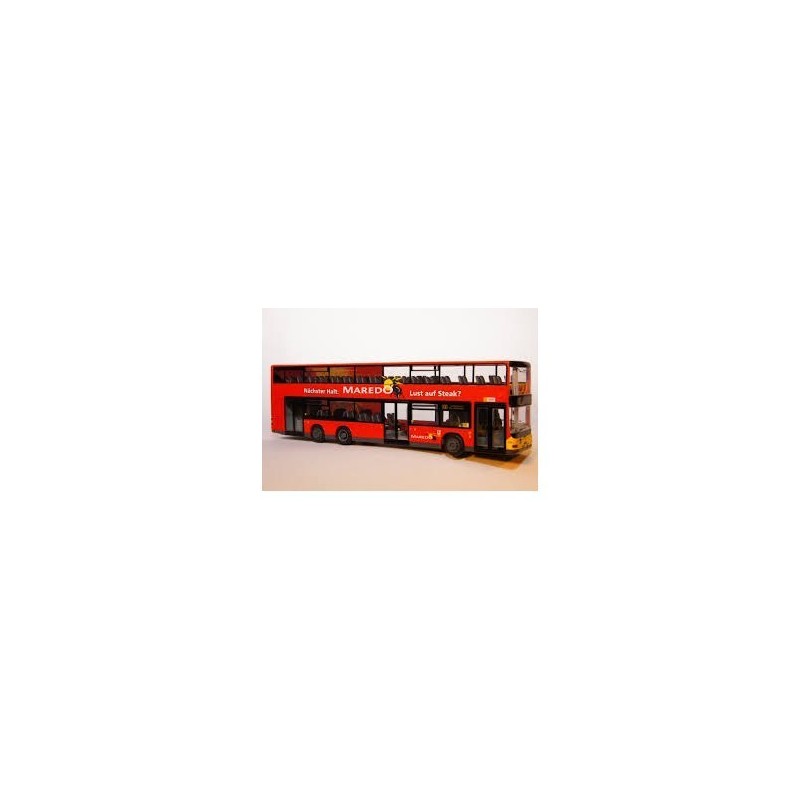 MAN Lion's City DD BVG Maredo, skala 1:87, RIETZE. Czerwony piętrowy autobus miejski.