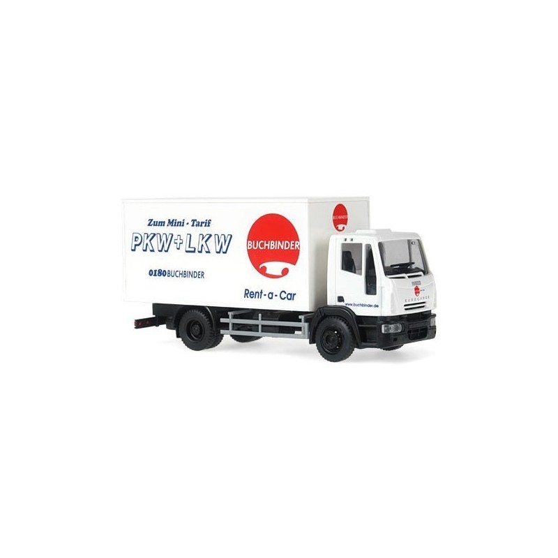 Model redukcyjny IVECO Eurocargo, skala 1:87, w malowaniu "Buchbinder Autovermietung".