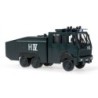 Model redukcyjny WAWE 9000 Bundespolizei, skala 1:87. Ciemnozielony pojazd z oznaczeniem "H IV".