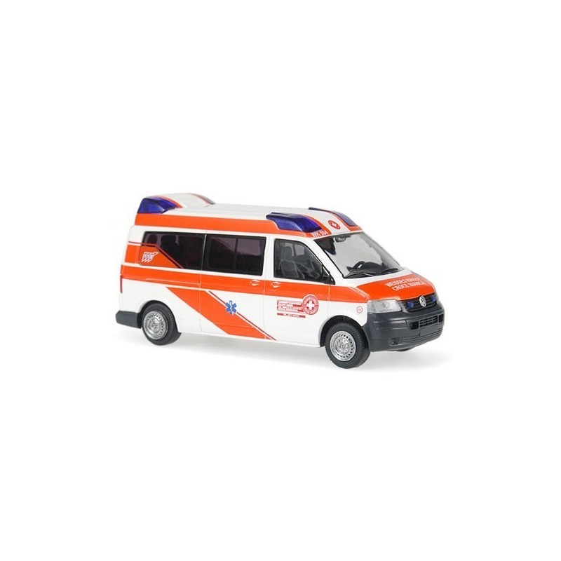 Model redukcyjny VW T5 Ambulans "Croce Bianca, Brixen" (I), skala 1:87, Hornis M.