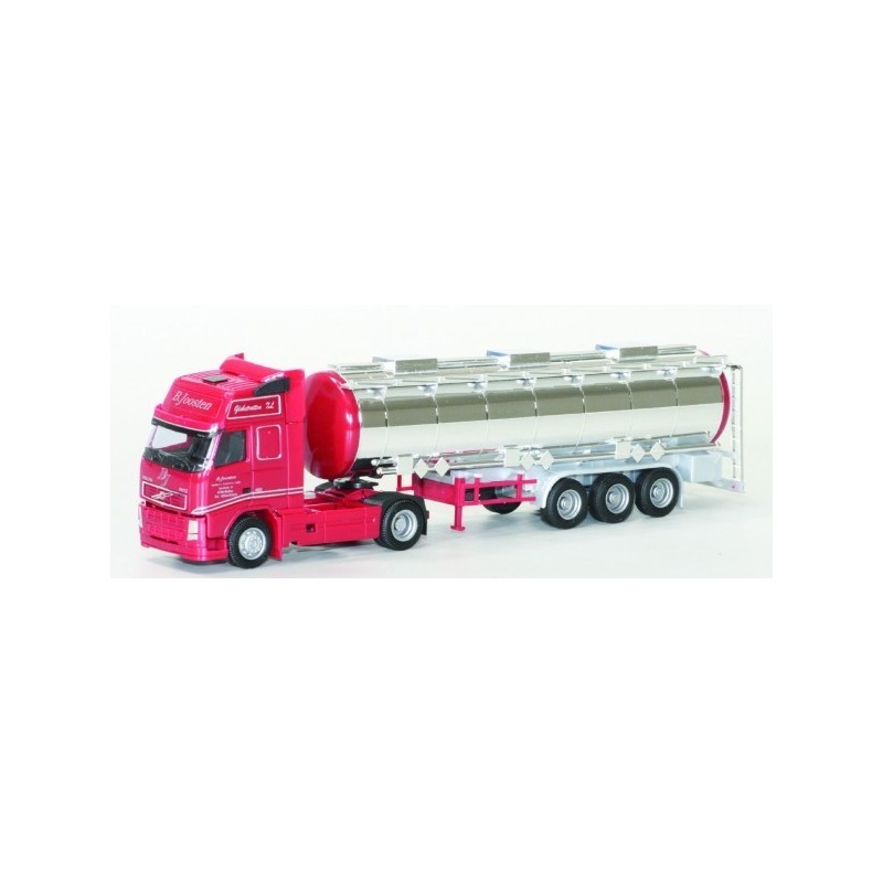 Model redukcyjny Volvo "NEU" XL/Aerop. - (H)Tank-SZ "Joosten" w skali 1/87, czerwony, z cysterną.