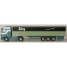 Model redukcyjny MB Actros MP2, skala 1:87, G-KSZ "Föry". Zielony zestaw ciężarowy z naczepą.