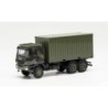 Model redukcyjny IVECO TRAKKER 6X6 z kontenerem, skala 1:87, Herpa. Kamuflaż Bundeswehry.