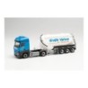Model redukcyjny Mercedes-Benz Actros, skala 1:87, Herpa. Biała cysterna, logo "Große Vehne".
