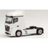 Model redukcyjny Mercedes-Benz Actros, skala nieokreślona, Herpa. Biały ciągnik siodłowy.