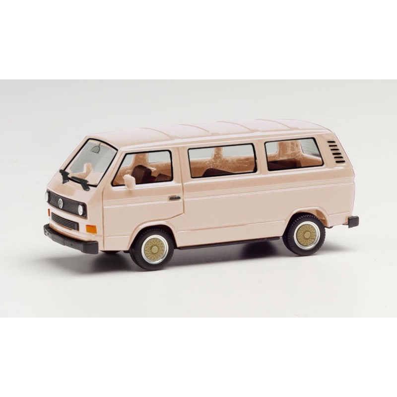 Model redukcyjny VW T3 Bus, skala 1:87, Herpa. Beżowy, felgi BBS.