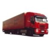Model Iveco Stralis, skala 1:87, AWM. Czerwony, z naczepą, logo "Gustav Mauler".
