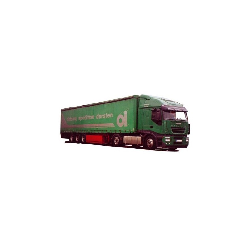 Model redukcyjny Iveco Stralis, skala 1:87, AWM. Zielony ciągnik siodłowy z naczepą, logo "döring spedition dorsten".