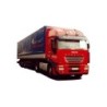 Model redukcyjny Iveco Stralis, skala H0, AWM. Czerwony, z naczepą.