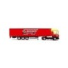 Model Scania R Topl./Aerop. - G-KSZ, AWM, 1:87, czerwony, naczepa z logo Busser Trucking BV.
