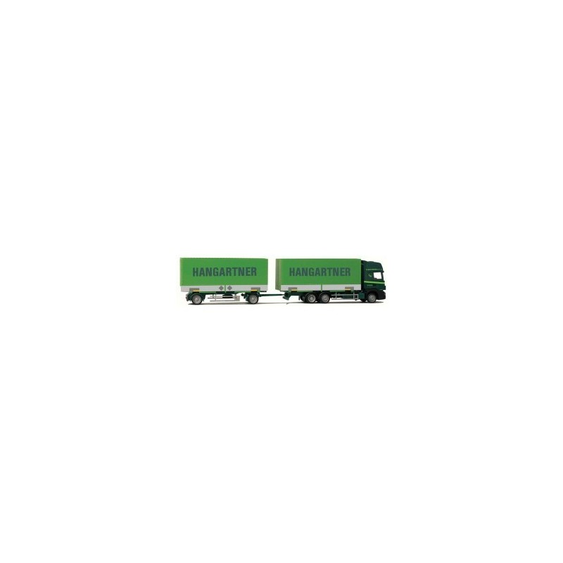 Model Scania "4" R Topl., skala 1:87, AWM. Zielone malowanie Hangartner-HZ.