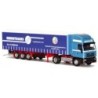 Model Iveco Eurostar, skala 1:87, AWM. Niebieska ciężarówka z naczepą, logo "Benntrans".