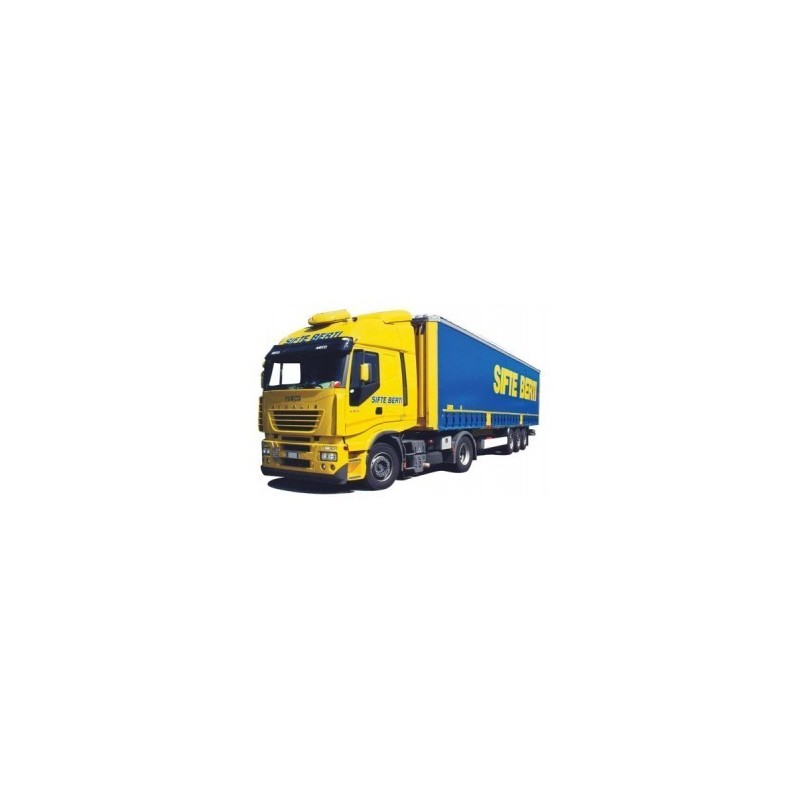 Model Iveco Stralis, skala 1:87, AWM. Żółto-niebieski, Sifte Berti.